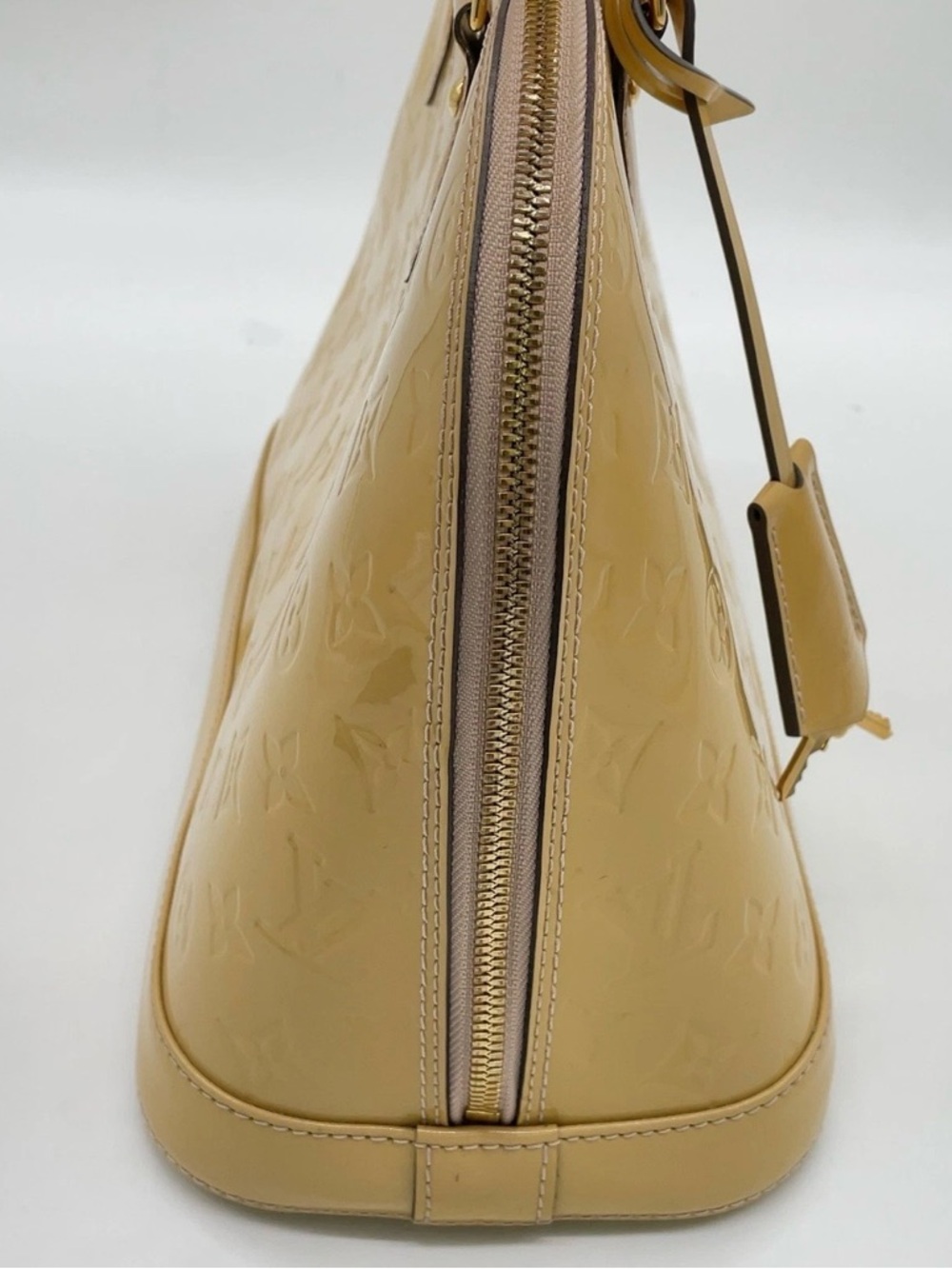 Louis Vuitton Yellow Vernis Alma Satchel - Picture 6 of 16